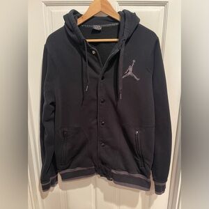 Jordan Men’s L Black Button Fromt Hoodie